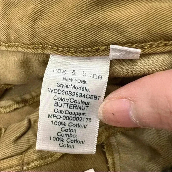 RAG AND BONE Jeans Womens High Rise Straight Buttnernut Brown Engineer Sz 31 - Picture 8 of 16